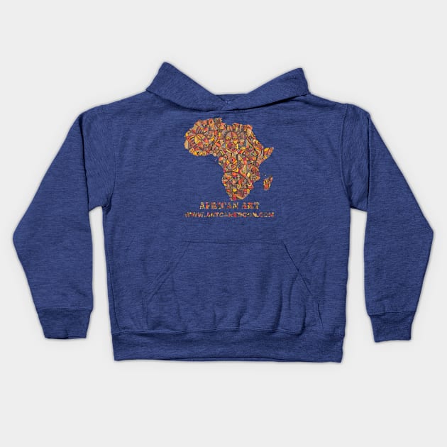 African Dancers Kids Hoodie by ArtCameroon